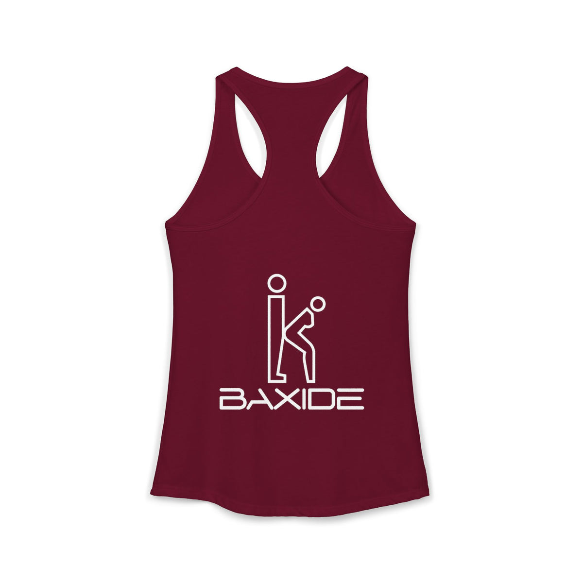 Women's White Print Racerback