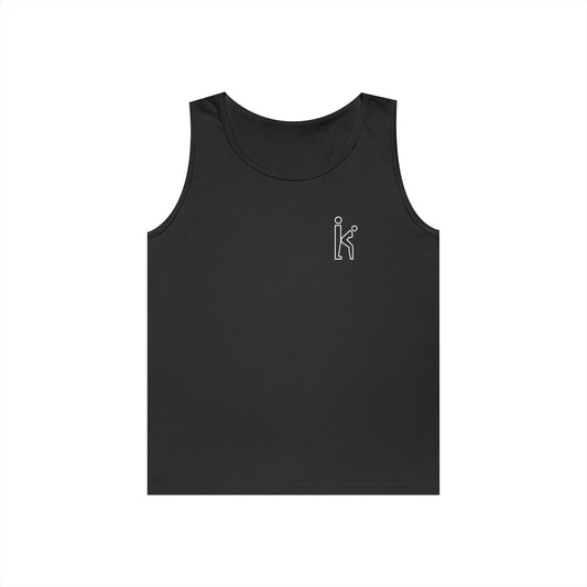 Unisex White Hollow Tank