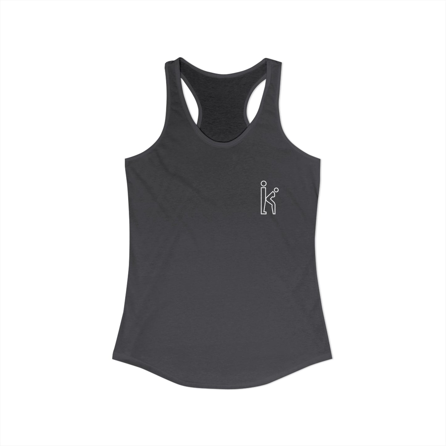 Women's White Fill Racerback