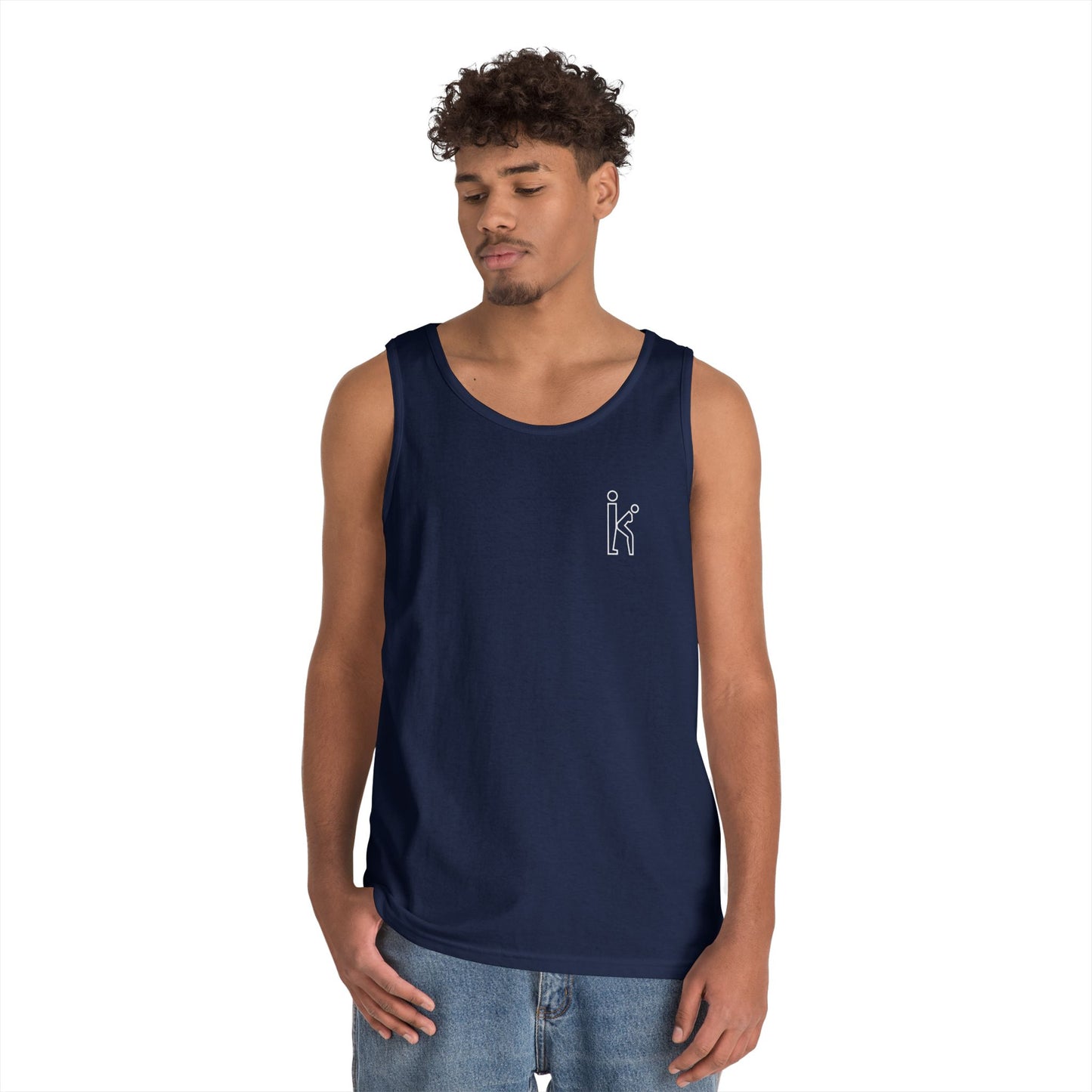Unisex White Hollow Tank