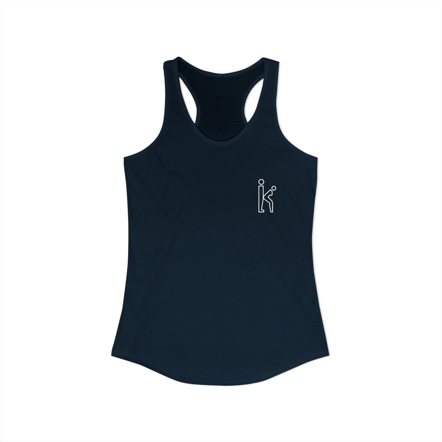 Women's White Fill Racerback