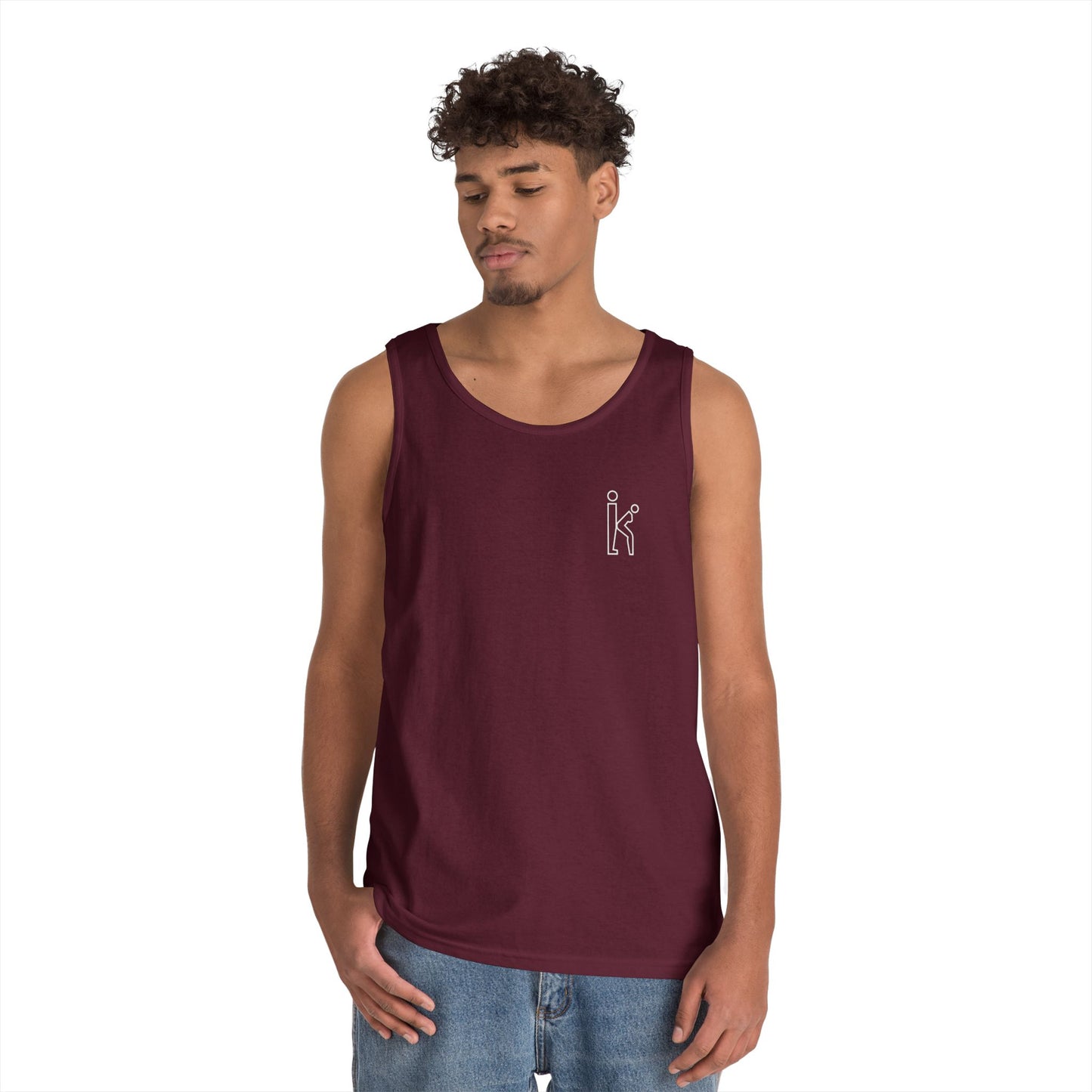 Unisex White Hollow Tank