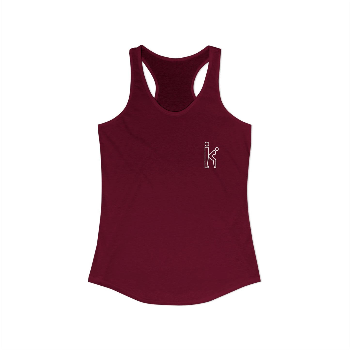 Women's White Fill Racerback