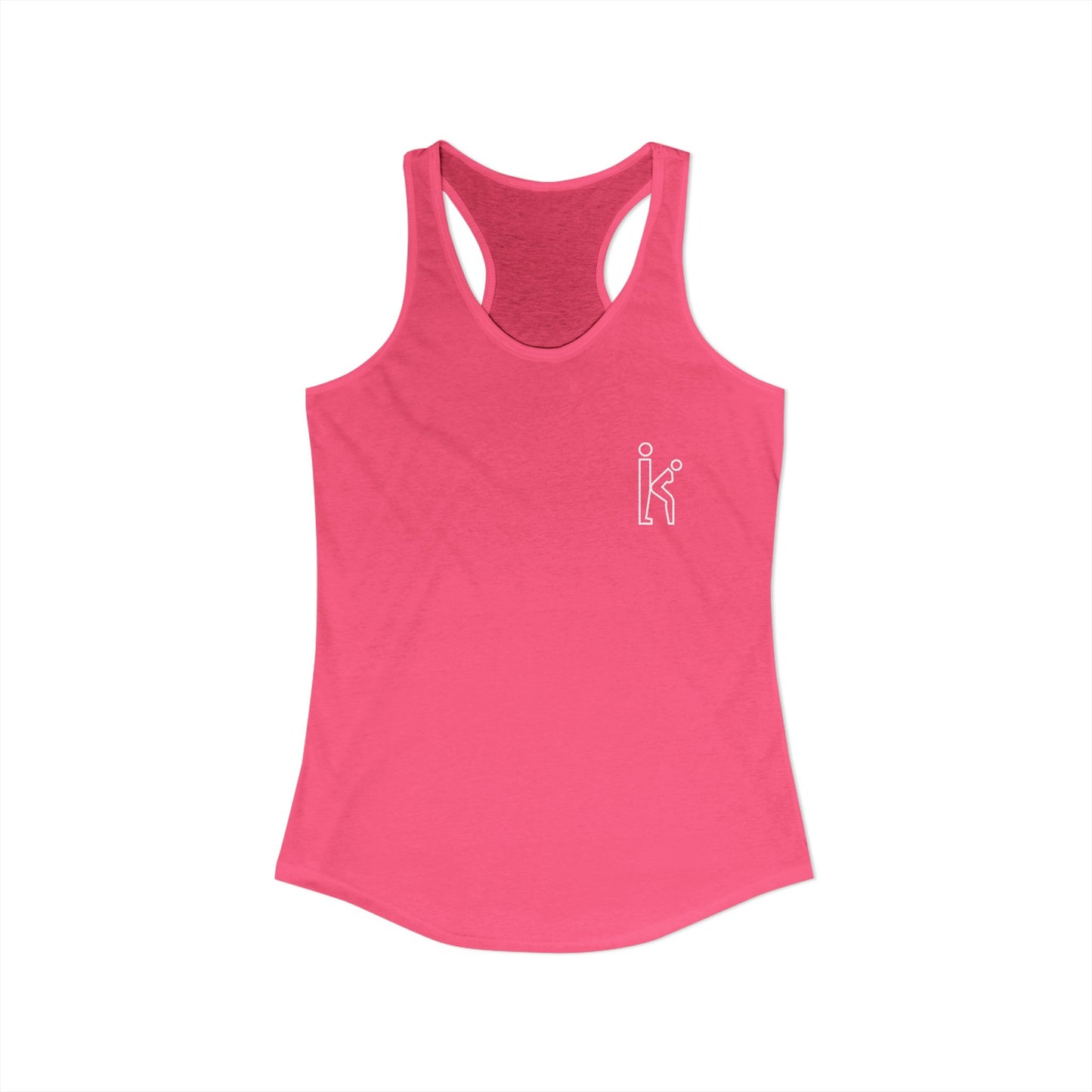 Women's White Fill Racerback