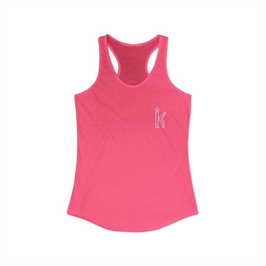 Women's White Fill Racerback