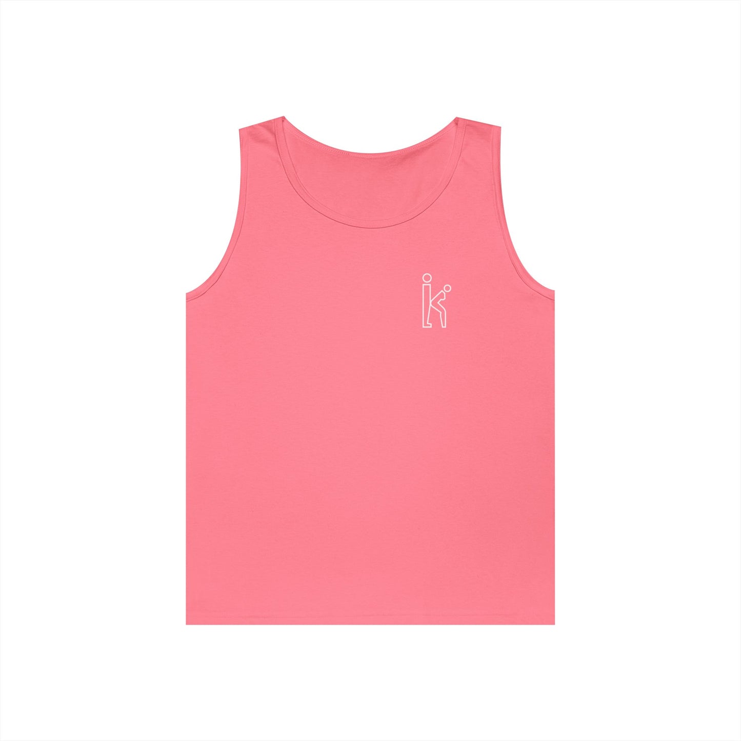 Unisex White Hollow Tank