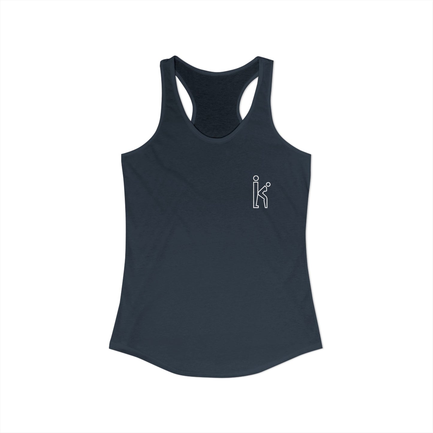 Women's White Fill Racerback