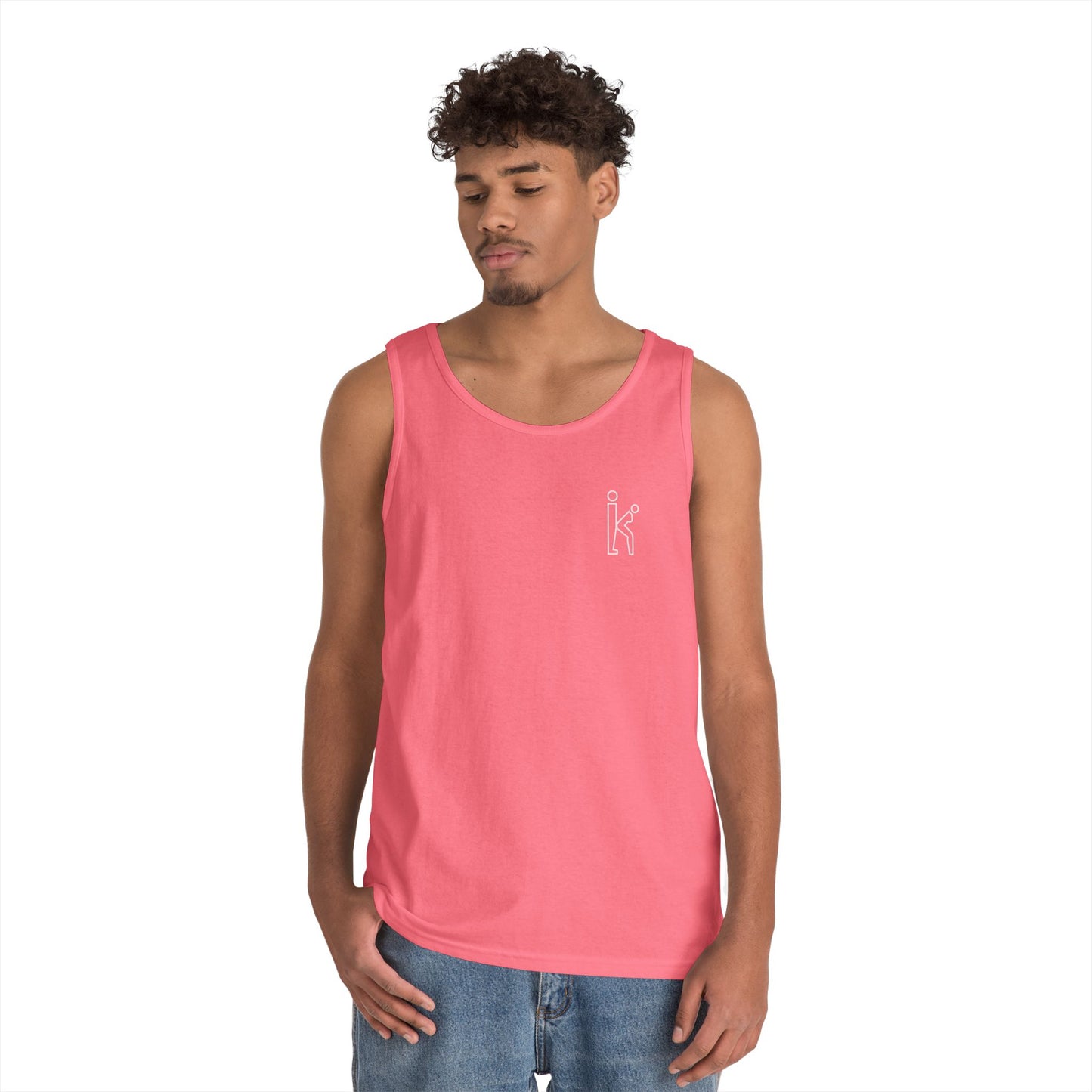 Unisex White Hollow Tank