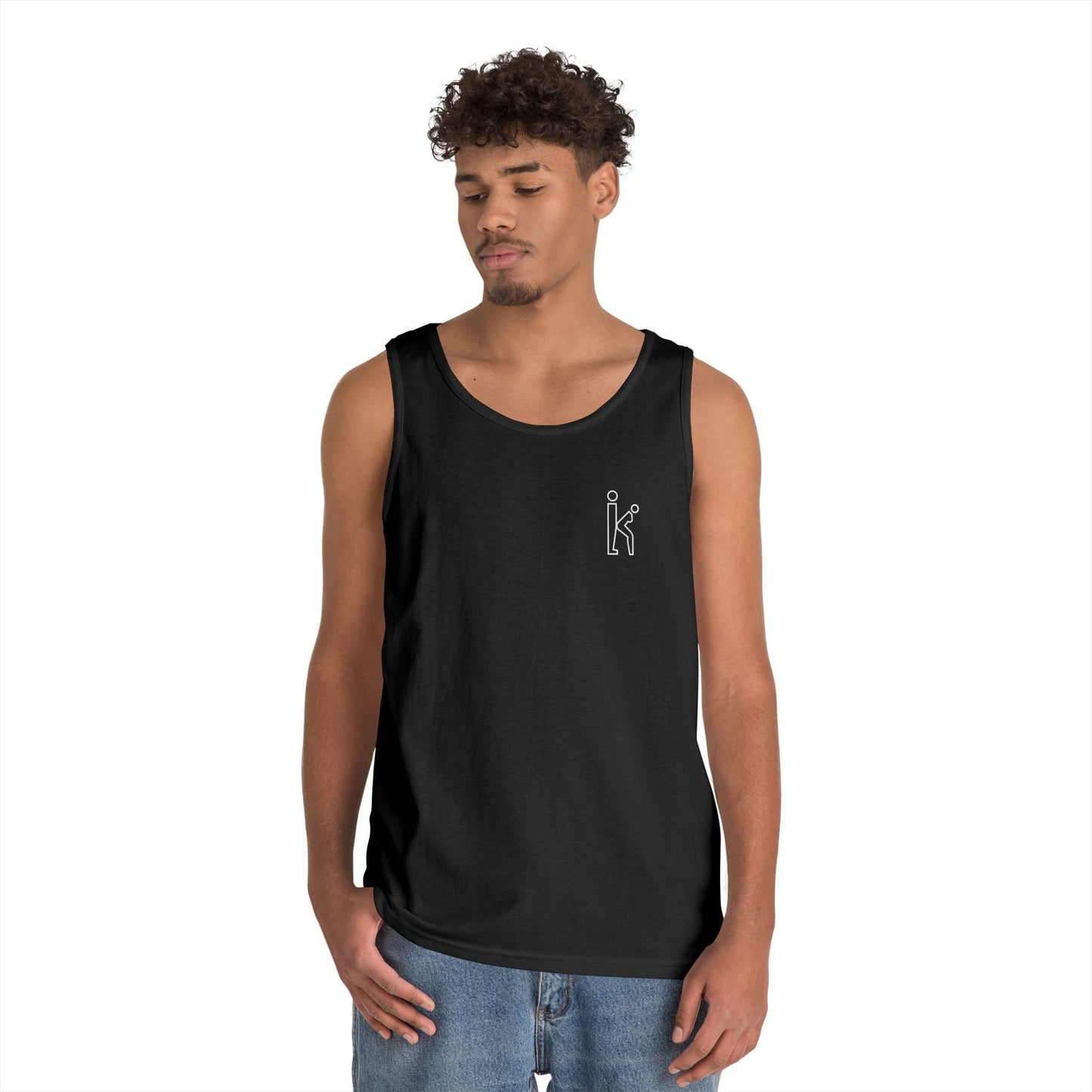 Unisex White Hollow Tank